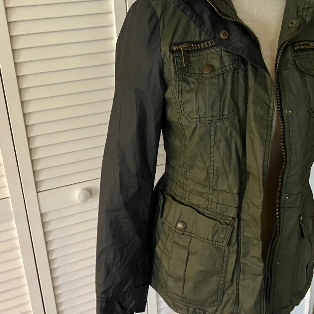 MICHAEL‎ Michael Kors Green Anorak Jacket with hood size XS